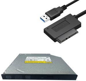 JOYIN-BURN UJ8C2 UJ8E2 UJ8G2 9.5mm Super Slim SATA CD DVD Burner Writer Player ROM Drive for Laptop with USB 3.0 SATA Cable
