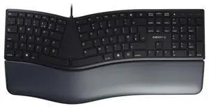 Cherry Ergo KC 4500 Keyboard - Cable Connectivity - USB Interface - 109 Key - English (US) - QWERTY Layout - Computer - Windows - Black