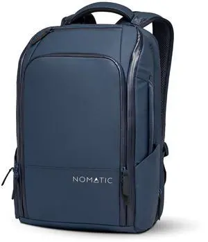 NOMATIC Travel Pack - 20L Water Resistant Laptop Bag - TSA-Ready Expandable Navy Backpack