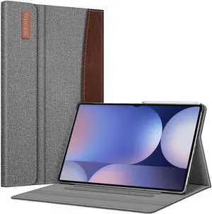 Fintie Case for Samsung Galaxy Tab S10 Ultra 2024 / S9 Ultra 2023 14.6 Inch, Multiple Angle Portfolio Cover with Pocket Auto Sleep/Wake, Gray/Brown