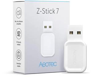 Aeotec Z-Stick 7 Plus, Zwave Plus USB to Create Z-Wave hub, Gateway Controller with 700 Series ZWave, SmartStart and S2, Works with Raspberry Pi 4, Compatible with Home Assistant