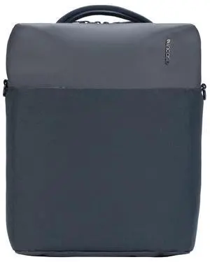 Incase A.R.C. Tech Tote - 14L Laptop Bag and Travel Backpack, Faux Fur Laptop Compartment, Removeable Shoulder Strap, RFID Blocking Tech Pocket, Internal Water Bottle Pocket - Navy