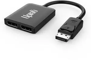 uptab DisplayPort to Dual DisplayPort Adapter 8K Multi Monitor Splitter, Converter Multi-Stream Transport (MST) Hub, DP to 2X DP