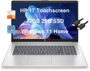 HP 17 Laptop (17.3" HD+ Touchscreen, Intel Pentium N5030, 32GB RAM, 2TB SSD, UHD Graphics) Home & Business, 1-Year Office 365, Long Battery Life, Webcam, Numpad, IST HDMI, Win 11 Home S Mode, Silver HP 17 Laptop (17.3" HD+ Touchscreen, Intel Pentium N5030, 32GB RAM, 2TB SSD, UHD Graphics) Home & Business, 1-Year Office 365, Long Battery Life, Webcam, Numpad, IST HDMI, Win 11 Home S Mode, Silver