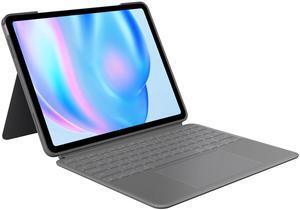 Logitech Combo Touch iPad Air 13-inch (M2)(2024) Keyboard Case - Detachable Backlit Keyboard with Kickstand, Comfortable Typing, Multi-use Mode - Oxford Grey