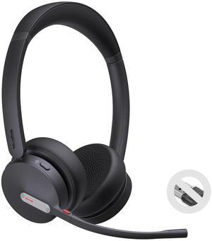 Yealink BH70 Dual UC Without Dongle Wireless Headset with Mic for Work, 164ft Bluetooth Headsets Teams UC Compatible, 35h Talk Life, 147g Lightweight Comfort, Perfect for Open Office Home Hybrid Work