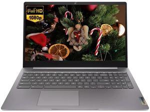 Lenovo IdeaPad 3i Chromebook, 15.6" FHD 1920 x 1080 Display, Intel Celeron N4500 1.1GHz, Intel UHD Graphics, 4GB RAM, 64GB SSD eMMC, Webcam, Bluetooth, Chrome OS, EAT 64GB USB Flash Drive, Arctic Grey