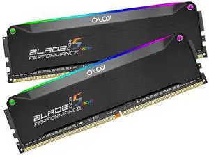 OLOy DDR5 RAM 16GB (2x8GB) Black Hairline Blade RGB 4800 MHz CL40 1.1V UDIMM (MD5U0848400BRKDE)
