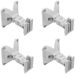 Mikrotik QMP 4 Units Wall Mount Adapter 140 Degrees Horizontal and Vertical for Small Point to Point and Sector Antennas with Included Pole Adapter