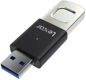 Lexar 256GB JumpDrive Fingerprint F35 PRO USB 3.2 Gen 1 Flash Drive, Up to 400/350 MB/s Read/Write, Storage Expansion and Backup, 256-bit AES & Fingerprint Encryption (LJDF35P256G-RNBNG)