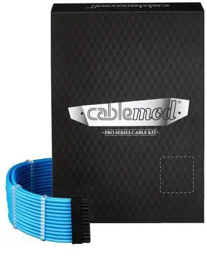 CableMod E-Series Pro ModMesh Sleeved 12V-2x6 12VHPWR Dual StealthSense Cable Kit for EVGA G/G+ / P/P+ / T (Light Blue)