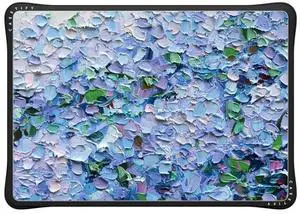 CASETiFY Impact MacbookPro 13-inch (M1/M2/Intel) Case [Enhanced Protective Corner Design/Ventilation Cutouts/Anti-Slip Grip] - Nantucket Blue Hydrangeas - Clear Black