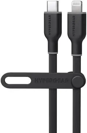 HyperGear iPhone USB-C to Lightning Charging Cable 6ft - MFi Certified 35W PD Fast Charger Cord for iPhones iPads & More [Durable for Daily Use & Travel] (Black)