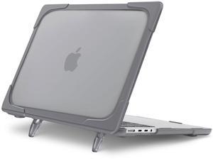 MOSISO Compatible with MacBook Pro 16 inch Case 2025 2024 2023 2022 2021 M4 M3 M2 M1 A3403 A3186 A2991 A2780 A2485 Pro Max Chip, Heavy Duty Shockproof Plastic Hard Case with Fold Kickstand, Gray