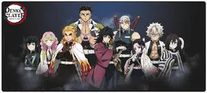 ABYSTYLE Demon Slayer Kimetsu No Yaiba Powerful Warriors Gaming Mousepads 35" x 16" Non Slip Rubber Mouse Pads Office Rectangle Mouse Mat Gift