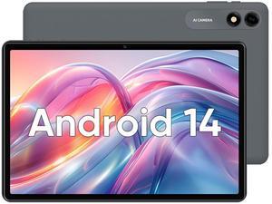 10 inch Tablet Android 14 Tablets, 6GB RAM 64GB ROM 512GB Expand, Quad-Core Processor, 1280x800 IPS HD Touch Screen, GPS, WiFi 5, Dual Camera, Bluetooth, 6000mAh Battery (Black)