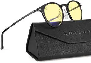 ANYLUV Blue-Light Glasses Men Gaming-Glasses: Blue Light Blocking Glasses with Lightweight Carbon Fibre for Eye Protection