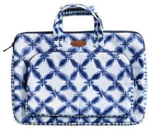Maison d'Hermine Laptop Bag with Pocket upto 15.6 inch Stain and water repellent Cotton canvas - shibori
