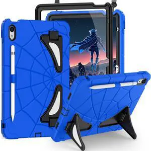 Auizotl Case for iPad 11-inch A16 11th /iPad 10th Generation 10.9 Inch,Kids Friendly 10th Generation iPad Case with Screen Protector Pencil Holder,Heavy Duty Shockproof for iPad 10.9 Case,Blue Black