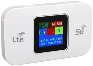 4G LTE Portable Router Color Screen, 300Mbps High Speed 4G Mobile Travel Router, Up to 10 Devices, USB Powered, 4G B1/3/5/8/38/39/40/41