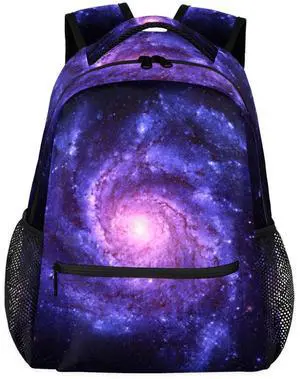 Galaxy Backpack, Universe Space Purple Nebula Backpack Water Resistant 16 Inch College School Bookbag Computer Bag Travel Hiking Camping Rucksack Daypack Shoulder Bag for Adult Teenager Boys Girls