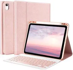 Keyboard Case for iPad (A16) 11th Gen 11 Inch 2025, for iPad 10th Generation 10.9 inch 2022 Case with Magnetic Wireless Detachable Keyboard & Pencil Holder (Non Luminous Keyboard)