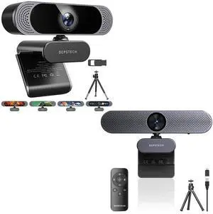 DEPSTECH DW49 4K Webcam HD 8MP Autofocus Webcam with Microphone and DW50 4K Webcam with Remote Control