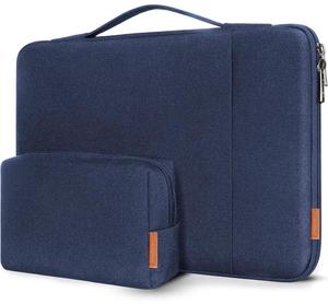 DOMISO 17.3 inch Laptop Sleeve Case Water Resistant Shockproof Protective Computer Bag for 17.3" Notebook/HP Pavilion Envy 17/IdeaPad/LG Gram/MSI with Accesory Bag,Navy