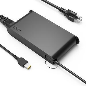 170W Legion 5 Charger for Lenovo Legion Slim 5 Gen 9 16IRH8 16ARP9 Y520 Y720 Y7000 Thinkpad P15 P17 P1 P15v P15g T15g T15P P53 P50 P51 P70 P71 W540 W541 02DL141 45N0501 Power AC Adapter