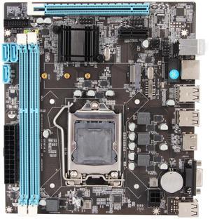 EBTOOLS H61 LGA 1155 Gaming Motherboard, Micro ATX Computer Motherboard, with Slots, Channel DDR3, Desktop Motherboard for LGA1155 Socket I3 I5 I7