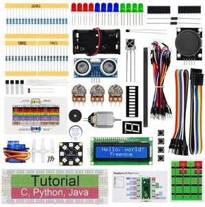 Freenove Super Starter Kit for Raspberry Pi Pico 1 2 W (Not Included), 588-Page Detailed Tutorial, 175 Items, 94 Projects, Python C Java Code