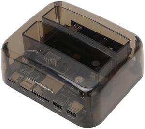 USB 3.0 to SATA IDE Bay Docking Station for 2.5 or 3.5in HDD SSD, Support 20TB, Hot Swap, Offline Clone, Tool Installation (US Plug)