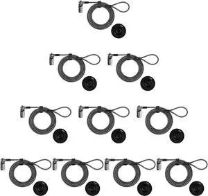 I3C Laptop Cable Lock 4 Digital Combination Lock Security Computer Cable Lock Anti Theft Combination Lock Compatible for iPad Tablet Laptop MacBook Dell HP Samsung Android (10 Packs)