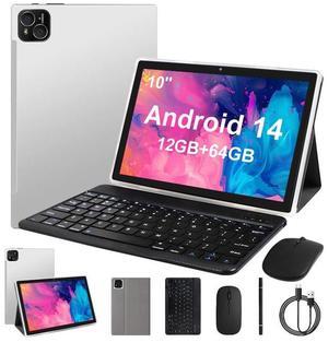 ITMEIPC Tablet, Android 14 Tablet with 12GB (4+8) RAM 128GB ROM, Octa-Core Processor Tablet with Keyboard, Mouse, 10.1 Inch 1280 * 800 IPS Touch Screen, Dual Camera, WiFi 6, BT 5.4, 6000mAh Battery