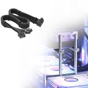 JOYJOM 12VHPWR 90 Degree Adapter for Corsair Type A and Aluminum GPU Support Bracket