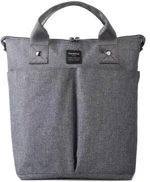 Kah&Kee Convertible Laptop Backpack and Tote Bag Handbag Computer Compartment Travel School for Women Man (Gray)
