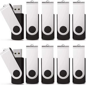 KEXIN 64GB Flash Drive 20 Pack Flash Drive Bulk USB Thumb Drive 64 GB USB Drive USB 2.0 Flash Drive with Led Indicator, Black