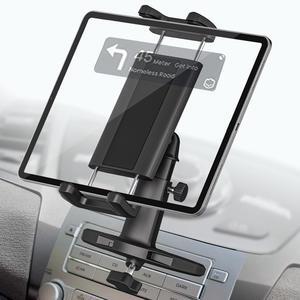Kolasels CD Slot Tablet Car Mount - Height Adjustable, 360deg Rotation CD Player Tablet Holder for 4-13" Tablet, CD Slot Car Phone Holder for iPad Pro 12.9 Air Mini, Galaxy Tab & Cell Phone