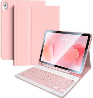 for iPad 10th Generation Case with Keyboard 10.9 inch Wireless Detachable Folio Keyboard Cover with Pencil Holder for New iPad 10th Gen 2022 (Pink)