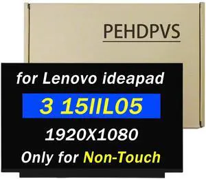PEHDPVS for Lenovo ideapad 3 15IIL05 81WE 81WE006KUS Screen Replacement 5D10R29527 IPS 30pins FHD 1920x1080 15.6" LCD Replacement Screen Display (Non-Touch Screen)