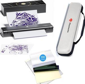 Phomemo TP81 (Upgraded) Wireless Tattoo Stencil Printer with 100pcs Tattoo Transfer Paper with White Case