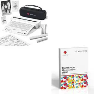 Phomemo [Upgrade M832 Inkless Printer & 100 Sheets 8.5" x 11" Thermal Paper & Case, Bluetooth Portable Printers Wireless for Travel