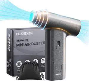 Playexen Electric Air Duster, 2 in 1 Handheld Car Vacuum and Air Duster, 130000 RPM Portable Electric Air Jet Dry Blower for Car, Home, Office Cleaning