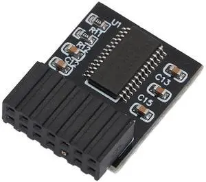 TPM M R2.0 14 1 Pin TPM Module, TPM 2.0 Module 14Pin SPI Interface Stable High Safety Material TPM SPI Module for 11 Motherboard