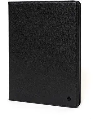 Porter Riley - Leather Case Compatible with iPad Air 13" 2024 Release. Premium Genuine Leather Stand/Cover/Flip Case (Pure Black)
