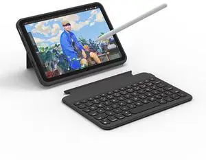 QYiiD for iPad Mini 7 (A17 Pro) Case 2024, iPad Mini 6th Generation Keyboard Case, Magnetic Detachable, Folio Full Protection Shockproof Case, 7 Colors Backlit, Type-C Rechargeable Keyboard, Black