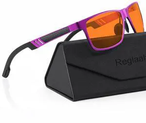 Reglaaly Blue-Light-Blocking-Gaming-Glasses Designed for Men/Women Gamers Anti Fatigue with Powerful Filter Lenses for Electronic Screens