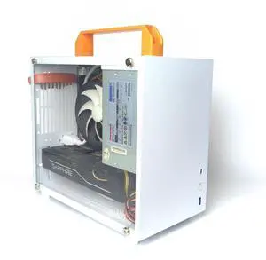 SharGwa PC K77s Matx Case Small Compact Mini Tower Gaming PC Case Supports 28cm GPU 120 Water Cooling and ATX/SFX Power Supply (with Transparent Tempered Glass Side Panel)