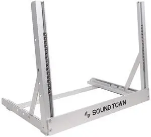 Sound Town 8U Aluminum 2-Post Desktop Open-Frame Rack, Angle Adjustable, for Audio/Video, Network Switches, Routers, Patch Panels (2PF-8A)