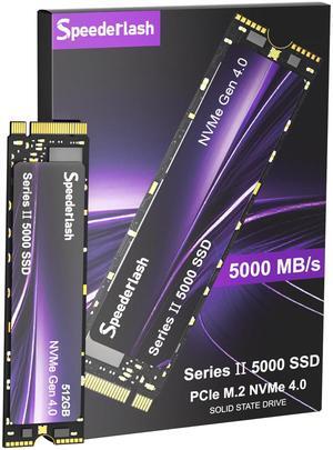 Speederlash 512GB NVMe M.2 PCIe4.0 SSD, up to 5000MB/s, Gen4x4 M.2 2280 Internal Solid State Drive Heatsink Included, 3D NAND, Compatible with PS5, Laptop, PC Desktops, for Gamers and Creators